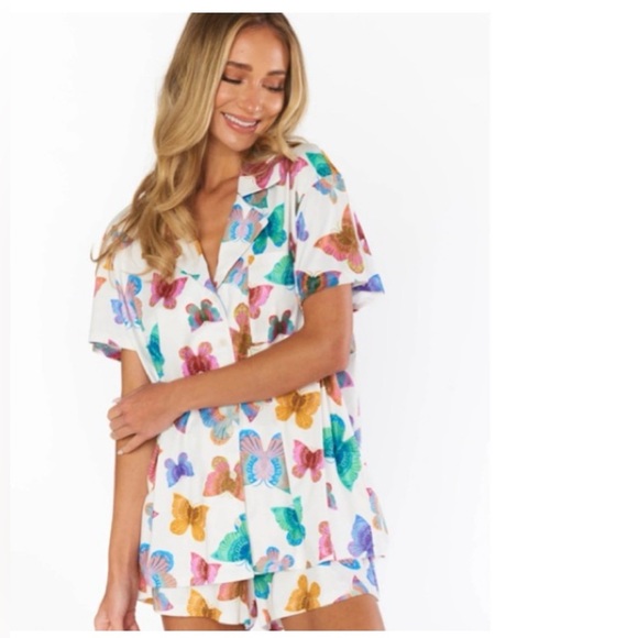 Show Me Your Mumu Sunday Morning PJ Set Rainbow Butterflies Size 3X - Picture 1 of 9